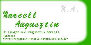 marcell augusztin business card